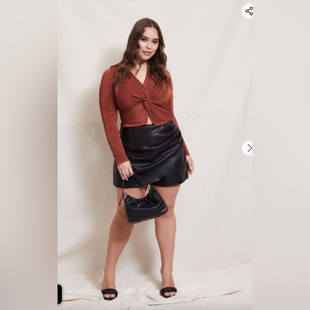 Forever 21 Plus Size Faux Leather Skort